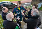 30 December 2013; Munster's Dave Foley speaking to journalists during a press briefing ahead of their Celtic League game against Ulster on Friday. Munster Rugby Squad Press Briefing, University of Limerick, Limerick. Picture credit: Diarmuid Greene / SPORTSFILE