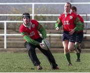 3 February 1999; Ireland's David Humphreys, left, and Conor McGuinness pictured during training. Ireland Rugby Squad Training, Dr. Hickey Park, Greystones, Co. Wicklow. Picture credit: Matt Browne / SPORTSFILE
