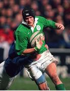 5 February 1999; John McWeeney, Ireland, is tackled by Stephane Prosper, France. Representative Match, Ireland A v France A, Donnybrook, Dublin. Picture credit: Matt Browne / SPORTSFILE