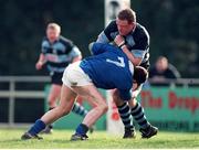 13 February 1999; Mick Galwey, Shannon, in action against Mark Cuddihy, St Marys. AIB League Rugby, St. Mary's College v Shannon, Templeville Road, Dublin. Picture credit: Brendan Moran / SPORTSFILE