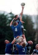 13 February 1999; Mick Galwey, Shannon, in action against Steve Jameson, St Marys. AIB League Rugby, St. Mary's College v Shannon, Templeville Road, Dublin. Picture credit: Brendan Moran / SPORTSFILE