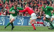 20 February 1999; Eric Miller (left), Ireland, in action against Neil Jenkins, Wales. Five Nations Rugby Championship, Ireland v Wales, Wembley Stadium, London, England. Picture credit: Matt Browne / SPORTSFILE