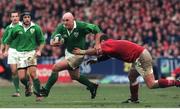 20 February 1999; Keith Wood, Ireland, in action against Scott Quinnell, Wales. Five Nations Rugby Championship, Ireland v Wales, Wembley Stadium, London, England. Picture credit: Matt Browne / SPORTSFILE