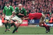 20 February 1999; Keith Wood, Ireland, in action against Scott Quinnell, Wales. Five Nations Rugby Championship, Ireland v Wales, Wembley Stadium, London, England. Picture credit: Matt Browne / SPORTSFILE