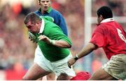 20 February 1999; Victor Costello, Ireland, under pressure from Martyn Williams, Wales. Five Nations Rugby Championship, Ireland v Wales, Wembley Stadium, London, England. Picture credit: Brendan Moran / SPORTSFILE
