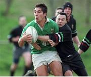 27 March 1999; Mike Tamati, City of Derry, in action against Niall O'Riordan, DLSP. AIB League Rugby, DLSP v City of Derry, Kiltiernan, Dublin. Picture credit: Ray McManus / SPORTSFILE