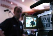 25 March 2005; Brian Kerr, Republic of Ireland manager, during a press conference after squad training. Ramat-Gan Stadium, Tel Aviv, Israel. Picture credit; David Maher / SPORTSFILE