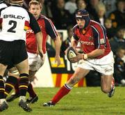 25 March 2005; Alan Quinlan, Munster, in action against the Dragons. Celtic League, Newport Gwent Dragons v Munster, Rodney Parade, Newport, Wales. Picture credit; Tim Parfitt / SPORTSFILE