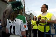 26 March 2005; Republic of Ireland supporters get stopped by security personnel before the start of the game. FIFA 2006 World Cup Qualifier, Israel v Republic of Ireland, Ramat-Gan Stadium, Tel Aviv, Israel. Picture credit; David Maher / SPORTSFILE