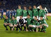 26 March 2005; Republic of Ireland team, bottom, from left, Stephen Carr, Robbie Keane, Shay Given, Kenny Cunningham, Captain, Damien Duff and Steve Finnan. Top, from left, Kevin Kilbane, Roy Keane, Clinton Morrison, John O'Shea and Andy O'Brien. FIFA 2006 World Cup Qualifier, Israel v Republic of Ireland, Ramat-Gan Stadium, Tel Aviv, Israel. Picture credit; Ray McManus / SPORTSFILE