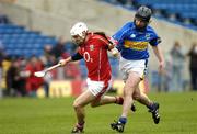 27 March 2005; Timmy McCarthy, Cork, in action against David Kennedy, Tipperary. Allianz National Hurling League, Division 1B, Tipperary v Cork, Semple Stadium, Thurles, Co. Tipperary. Picture credit; Damien Eagers / SPORTSFILE