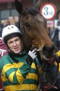 29 March 2005; Jockey Tony McCoy with Like a Butterflyway after winning the Powers Gold Cup. Fairyhouse Racecourse, Co. Meath. Picture credit; Damien Eagers / SPORTSFILE