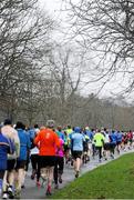 1 January 2014; Competitors in action during the 2014 Tom Brennan Memorial Trophy 5K Road Race. Phoenix Park, Dublin. Picture credit: Ramsey Cardy / SPORTSFILE