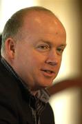 30 March 2005; Leinster coach Declan Kidney speaking during a Leinster Rugby press conference. Old Belvedere, Anglesea Road, Dublin. Picture credit; Brendan Moran / SPORTSFILE