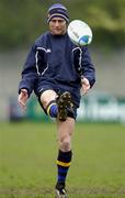 30 March 2005; Leinster out-half David Holwell in action during Leinster Rugby squad training. Old Belvedere, Anglesea Road, Dublin. Picture credit; Brendan Moran / SPORTSFILE