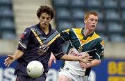 30 March 2005; Grae Grant, Australia, in action against George Hannigan, Ireland. Schoolboys International Rules, Second Test, Ireland v Australia, Parnell Park, Dublin. Picture credit; Paul Davis / SPORTSFILE