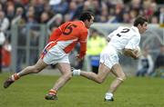27 March 2005; Anthony Rainbow, Kildare, in action against Martin O'Rourke, Armagh. Allianz National Football League, Division 1B, Armagh v Kildare, St. Oliver Plunkett Park, Crossmaglen, Co. Armagh. Picture credit; Brendan Moran / SPORTSFILE