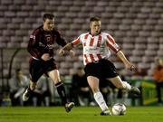 1 April 2005; Eamon Doherty, Derry City, in action against Mark O'Brien, Bohemians. eircom League, Premier Division, Bohemians v Derry City, Dalymount Park, Dublin. Picture credit; Brian Lawless / SPORTSFILE