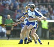 26 March 2005; Fergal Hartley, Waterford, in action against Niall Griffin, Clare. Allianz National Hurling League, Division 1A, Waterford v Clare, Fraher Field, Dungarvan, Co. Waterford. Picture credit; Brendan Moran / SPORTSFILE