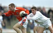 27 March 2005; Paul Duffy, Armagh, in action against Eamonn Callaghan, Kildare. Allianz National Football League, Division 1B, Armagh v Kildare, St. Oliver Plunkett Park, Crossmaglen, Co. Armagh. Picture credit; Brendan Moran / SPORTSFILE