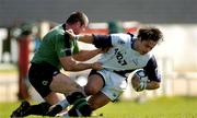 2 April 2005; Sebastian Bruno, Sale Sharks, is tackled by Peter Bracken, Connacht. European Challenge Cup 2004-2005, Semi-Final, Connacht v Sale Sharks, Sportsground, Galway. Picture credit; Pat Murphy / SPORTSFILE