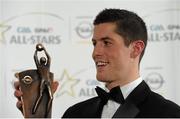 8 November 2013; Dublin footballer Rory O'Carroll with his 2013 GAA GPA All-Star award, sponsored by Opel, at the 2013 GAA GPA All-Star Awards in Croke Park, Dublin. Picture credit: Piaras Ó Mídheach / SPORTSFILE