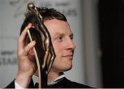 8 November 2013; Mayo footballer Colm Boyle with his 2013 GAA GPA All-Star award, sponsored by Opel, at the 2013 GAA GPA All-Star Awards in Croke Park, Dublin. Picture credit: Piaras Ó Mídheach / SPORTSFILE