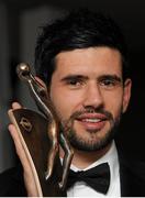 8 November 2013; Dublin footballer Cian O'Sullivan with his 2013 GAA GPA All-Star award, sponsored by Opel, at the 2013 GAA GPA All-Star Awards in Croke Park, Dublin. Picture credit: Piaras Ó Mídheach / SPORTSFILE