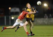 4 January 2014; Fintan Kelly, DCU, in action against Bevan Duffy, Louth. Bord na Mona O'Byrne Cup, Group D, Round 1, Louth v DCU, Páirc Séamus Mhic hEochaidh, Haggardstown, Co Louth. Photo by Sportsfile