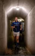 5 January 2014; Longford's Brian Kavanagh leads his team-mates out the tunnel for the start of the game. Bord na Mona O'Byrne Cup, Group B, Round 1, Carlow v Longford, Dr. Cullen Park, Carlow. Picture credit: Matt Browne / SPORTSFILE