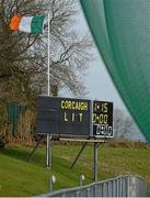 5 January 2014; A general view of the scoreboard at half time. McGrath Cup, Quarter-Final, Cork v Limerick Institute of Technology, Mallow GAA Grounds, Mallow, Co. Cork. Picture credit: Diarmuid Greene / SPORTSFILE