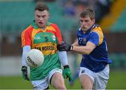 5 January 2014; Kieran Nolan, Carlow, in action against Paul McKeon, Longford. Bord na Mona O'Byrne Cup, Group B, Round 1, Carlow v Longford, Dr. Cullen Park, Carlow. Picture credit: Matt Browne / SPORTSFILE