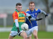 5 January 2014; Kieran Nolan, Carlow, in action against Fergal Reilly, Longford. Bord na Mona O'Byrne Cup, Group B, Round 1, Carlow v Longford, Dr. Cullen Park, Carlow. Picture credit: Matt Browne / SPORTSFILE