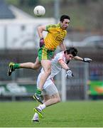 5 January 2014; Rory Kavanagh, Donegal, in action against Conan Grugan, Tyrone. Power NI Dr. McKenna Cup, Section A, Round 1, Donegal v Tyrone, O'Donnell Park, Letterkenny, Co. Donegal. Picture credit: Stephen McCarthy / SPORTSFILE