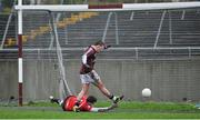 5 January 2014; Galway's Eoin Concannon shoots past Sligo goalkeeper Vincent Cadden to score his side's first goal. FBD League, Section B, Round 1, Galway v Sligo, Tuam Stadium, Tuam, Co. Galway. Picture credit: Ray Ryan / SPORTSFILE
