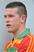5 January 2014; Graham Power, Carlow, wearing the now mandatory gumshield during the game against Longford. Bord na Mona O'Byrne Cup, Group B, Round 1, Carlow v Longford, Dr. Cullen Park, Carlow. Picture credit: Matt Browne / SPORTSFILE