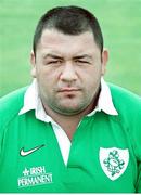 20 July 1999; Jimmy Screene, Ireland. Ireland Rugby Squad head shots. Picture credit: Brendan Moran / SPORTSFILE