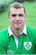 20 July 1999; Victor Costello, Ireland. Ireland Rugby Squad head shots. Picture credit: Brendan Moran / SPORTSFILE