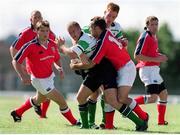 14 August 1999; Mervyn Murphy, Connacht, in action against Mike Mullins, Munster. Interprovincial Rugby Championship, Connacht v Munster, The Sportsground, Galway. Picture credit: Brendan Moran / SPORTSFILE