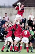 10 September 1999; Mick Galwey, Munster, takes the ball in the lineout. Pre-Season Friendly, Munster v Ireland, Musgrave Park, Cork. Picture credit: Matt Browne / SPORTSFILE