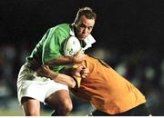31 May 1999; Mike Mullins, Ireland, is tackled by Jock Whittle, NSW Country Cockatoos. 1999 Australia Tour, New South Wales Country Cockatoos v Ireland, Woy Woy Oval, New South Wales, Australia. Picture credit: Matt Browne / SPORTSFILE