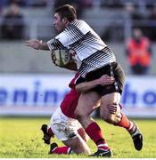 20 November 1999; Rory Greenslade-Jones, Pontypridd, in action against Peter Stringer, Munster. Heineken European Cup, Munster v Pontypridd, Thomond Park, Limerick. Picture credit: Ray Lohan / SPORTSFILE