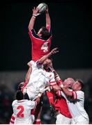 29 October 1999; Mick Galwey, Munster, in action against Mark Blair, Ulster. Interprovincial Rugby Championship, Munster v Ulster, Musgrave Park, Cork. Picture credit: Brendan Moran / SPORTSFILE