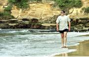 30 May 1999; Ireland's Reggie Corrigan takes a walk on Haven Bay Strand Terrigal, New South Wales, Australia. Picture credit: Matt Browne / SPORTSFILE