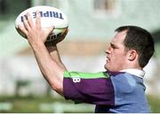 2 June 1999; Ireland's Ross Nesdale, who will play at hooker in place of Keith Wood for the New South Wales game on Saturday. Ireland Rugby Squad Training, Shore School Playing Fields, Northbridge, Sydney, Australia. Picture credit: Matt Browne / SPORTSFILE
