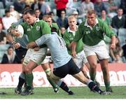 5 June 1999; Ross Nesdale, Ireland, is tackled by Matt Dowling, NSW. 1999 Australia Tour, New South Wales v Ireland, Sydney Football Stadium, New South Wales, Australia. Picture credit: Matt Browne / SPORTSFILE