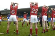 27 March 2005; The Cork players warm down as manager John Allen takes notes. Allianz National Hurling League, Division 1B, Tipperary v Cork, Semple Stadium, Thurles, Co. Tipperary. Picture credit; Damien Eagers / SPORTSFILE