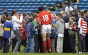 27 March 2005; Sean Og O'hAilpin, Cork signs autographs at the end of the match. Allianz National Hurling League, Division 1B, Tipperary v Cork, Semple Stadium, Thurles, Co. Tipperary. Picture credit; Damien Eagers / SPORTSFILE