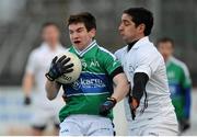 5 January 2014; Padraig MacGahern, Athlone IT, in action against Mikey Conway, Kildare. Bord na Mona O'Byrne Cup, Group B, Round 1, Kildare v Athlone IT, St Conleth's Park, Newbridge, Co. Kildare. Picture credit: Piaras Ó Mídheach / SPORTSFILE