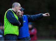 5 January 2014; Leitrim manager Sean Hagan, right, speaks with selector Christy Carroll during the game. FBD League, Section B, Round 1, Leitrim v Galway IT, Cloone, Co. Leitrim. Picture credit: Ramsey Cardy / SPORTSFILE